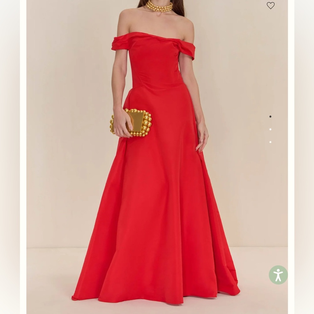 Cult Gaia Red Off-Shoulder Dress